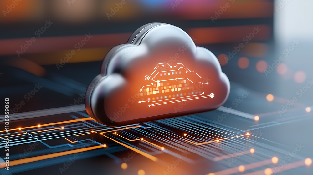 Poster cloud computing innovations transforming business strategies in digital environments technology land