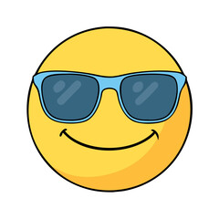 smiling face with sunglasses icon