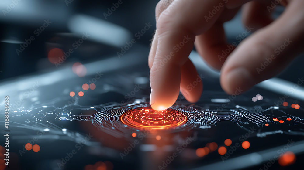 Poster interactive technology engagement user interface touchpoint digital workspace visual content futuris