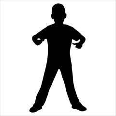 Boy or children silhouette Vector illustration