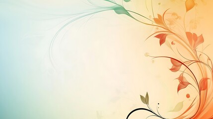 Abstract Floral Design Soft Hues Elegant Background