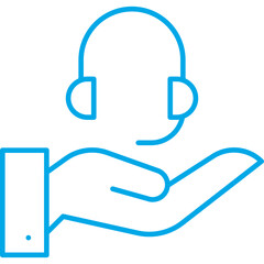 Customer Service icon single vector illustration