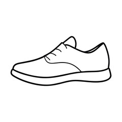 A minimalist shoe illustration created with a single, continuous line. It elegantly captures the shoe's contours and details, blending simplicity with artistic charm.