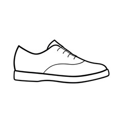 A minimalist shoe illustration created with a single, continuous line. It elegantly captures the shoe's contours and details, blending simplicity with artistic charm.