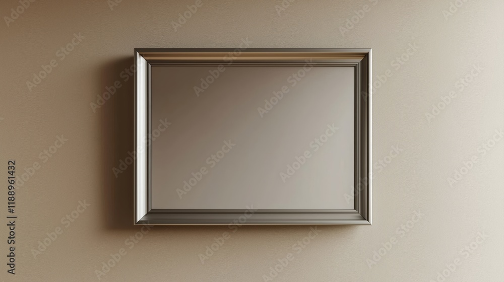 Aufkleber elegant empty frame on wall with soft neutral background