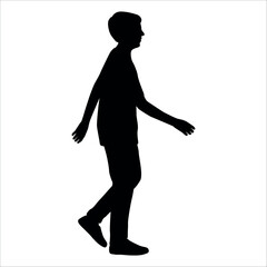 Boy or children silhouette Vector illustration
