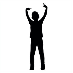 Boy or children silhouette Vector illustration
