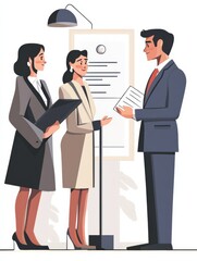 HR recognition concept. Best employee and specialist with great reputation online. Business success. Tiny people professionals. Modern flat cartoon style. Vector illustration on white background very