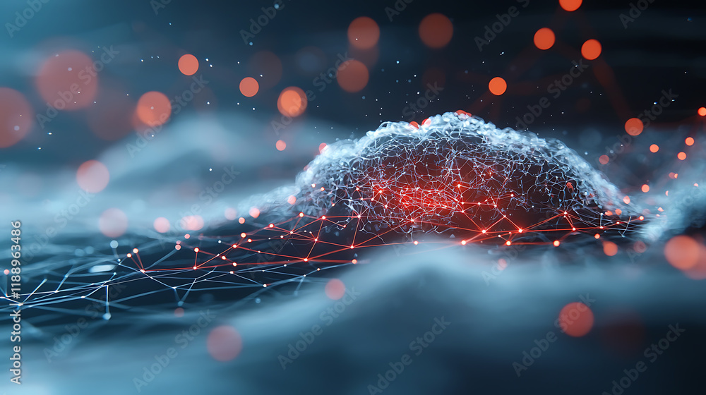 Poster dynamic data visualization concept digital realm abstract artwork modern environment 3d perspective 
