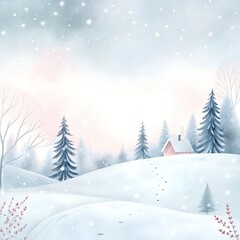 winter landscape with trees