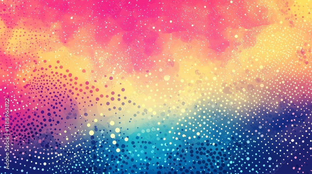 Poster vibrant colorful abstract background with dots and gradients