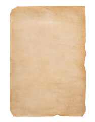 vintage aged paper texture isolated background, antique parchment sheet for design and historical projects
