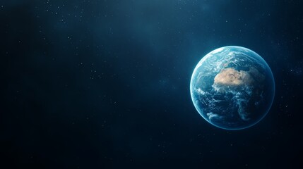 Fototapeta premium Blue Planet in the Cosmos: A Serene View of Earth from Space 12