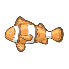 Orange and white cartoon clownfish ideas for kids artwork, decorations, marine themed projects, stickers, and fun illustrations