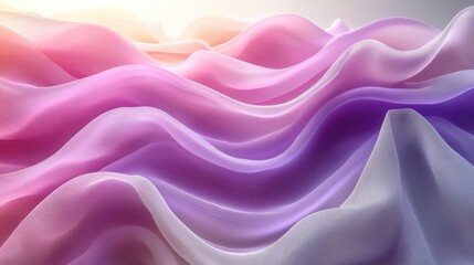 Obraz premium Abstract Background - Flowing Purple and Pink Fabric Waves