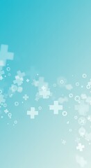 Abstract Medical Background Teal Gradient with Scattered Plus Signs for Healthcare Design