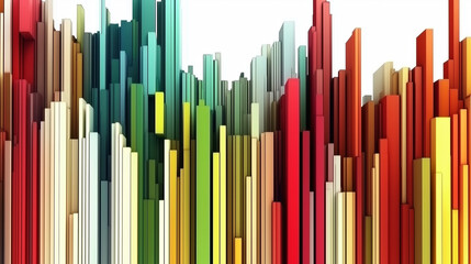 Obraz premium Vertical multi-colored lines background with white background