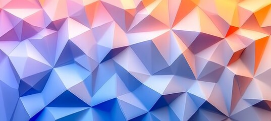 Fototapeta premium Abstract, Bright Gradient Polygonal Geometric Facets Background, Colorful Low Poly Triangle Pattern