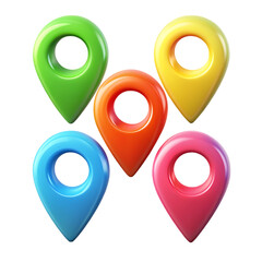 Set of location pin icons