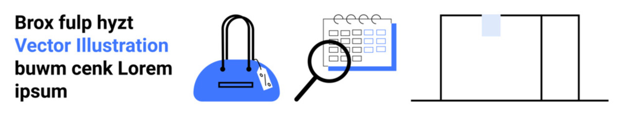 Magnifying glass examining a calendar and electronic gadget, representing analysis and scheduling. Ideal for business planning, data review, office work, productivity, organization, time management