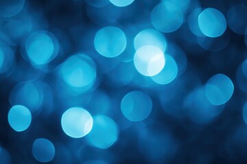 Bright blue bokeh lights creating festive christmas background