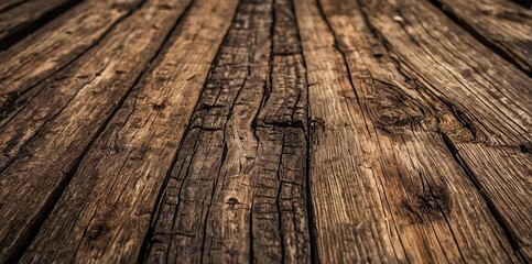 Dark Wood Texture Background Surface Top View. Old and Weathered. Detailed Grain Texture. Natural Organic Texture. Deep Dark Tones. Ideal for Rustic or Vintage Backgrounds. Textured Designs Template