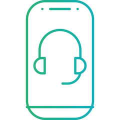 Mobilephone Support icon single vector illustration