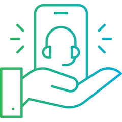 Smartphone Support icon single vector illustration