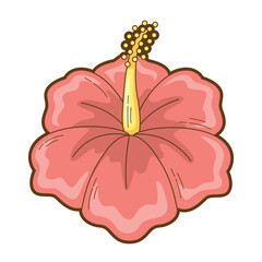 Pink hibiscus flower perfect for scrapbooking, journaling, and decorating. Add a touch of tropical beauty to your projects