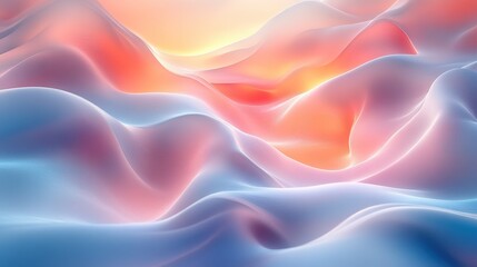 Obraz premium Abstract Background - Flowing Waves of Pastel Colors