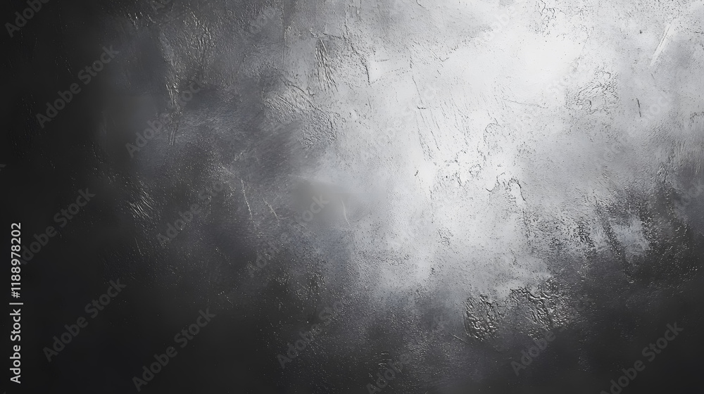 Poster an old wall texture with dark gray and black cement, creating an abstract design with a white gradie