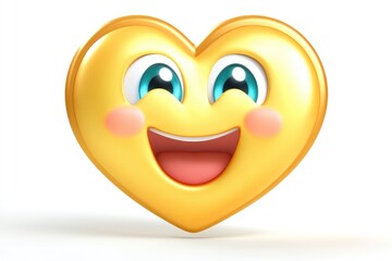 A cheerful heart smiley radiates joy with its bright eyes and friendly grin, embodying the spirit of love and affection perfect for Valentine's Day celebrations