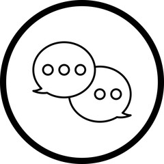 Chat icon single vector illustration