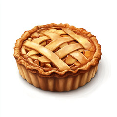Apple pie with a detailed lattice crust design