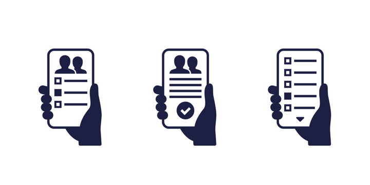 guest list app icons with phone in hand