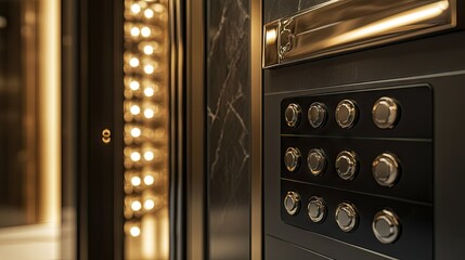 Close-up of a luxury locker with a secure electronic keypad, offering high-end security and design.
