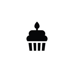 Cake icon logo flat vector design