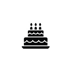 Cake icon logo flat vector design