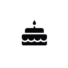 Cake icon logo flat vector design