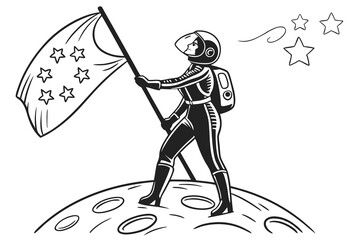 Female Astronaut ,happy women's day