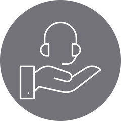 Obraz premium Customer Service icon single vector illustration