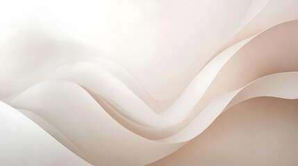 Obraz premium Abstract Beige Wave Pattern Soft Curves Design