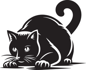 black cat cartoon