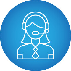 Call Center Agent icon single vector illustration