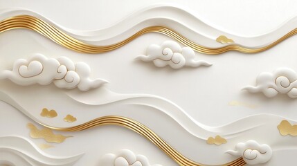 Chinese auspicious clouds background