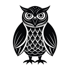 A stunning owl in exquisite style, featuring intricate details, vibrant feathers, and an elegant pose, exuding wisdom and beauty in every delicate stroke.