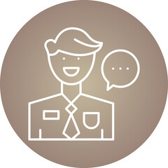Consultant icon single vector illustration