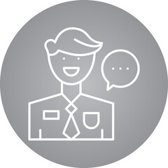 Consultant icon single vector illustration