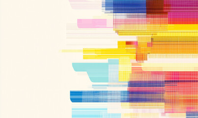 Abstract colorful lines create a vibrant, dynamic pattern on a soft background, ideal for artistic and modern design applications.