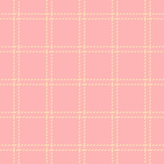 Cloth plaid pattern tartan, man vector textile fabric. Irish texture check seamless background in light and peach puff colors.